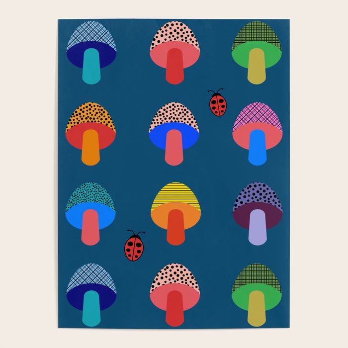 Mod Mushrooms Poster Gallery Image 1