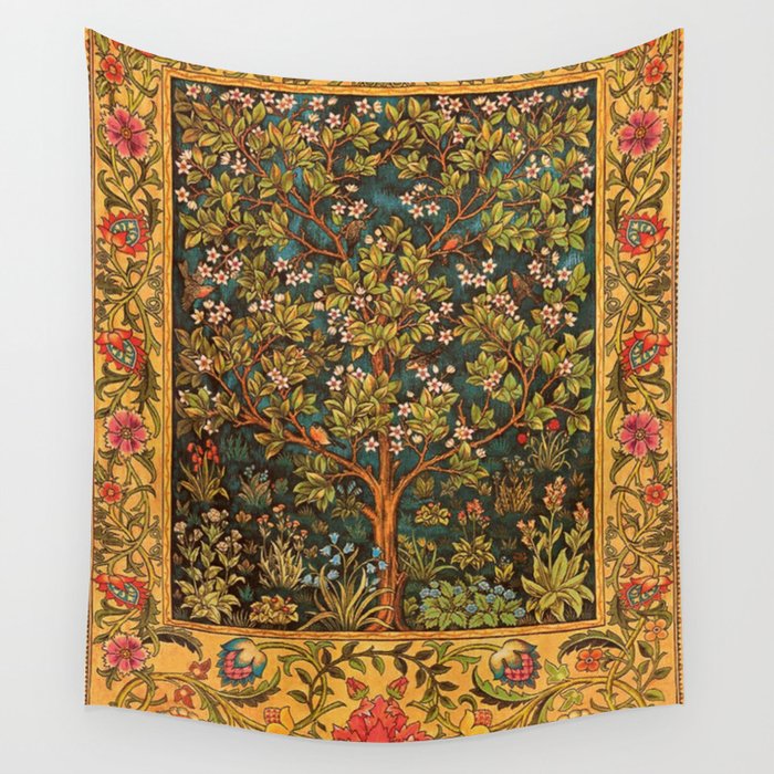 William Morris Tree Of Life,No, 02. Wall Tapestry Gallery Image 4
