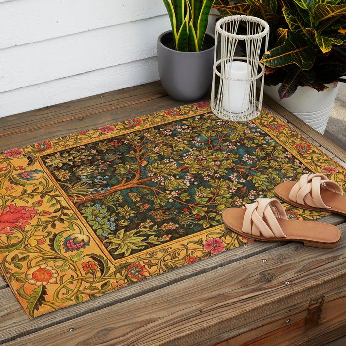 William Morris Tree Of Life,No, 02. Outdoor Rug Gallery Image 2