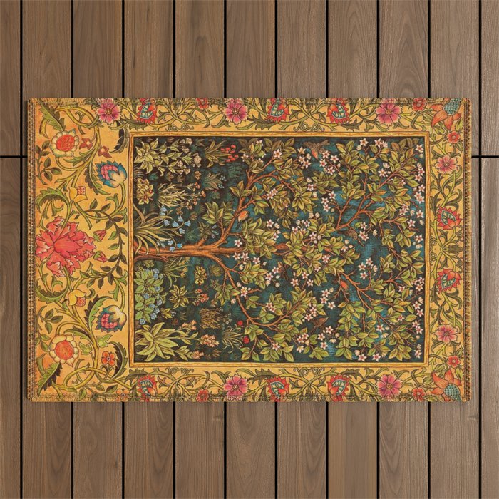 William Morris Tree Of Life,No, 02. Outdoor Rug Gallery Image 1