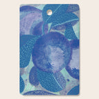 Fall Apple Orchard Painting in Cobalt Blue Cutting Board Gallery Image 1