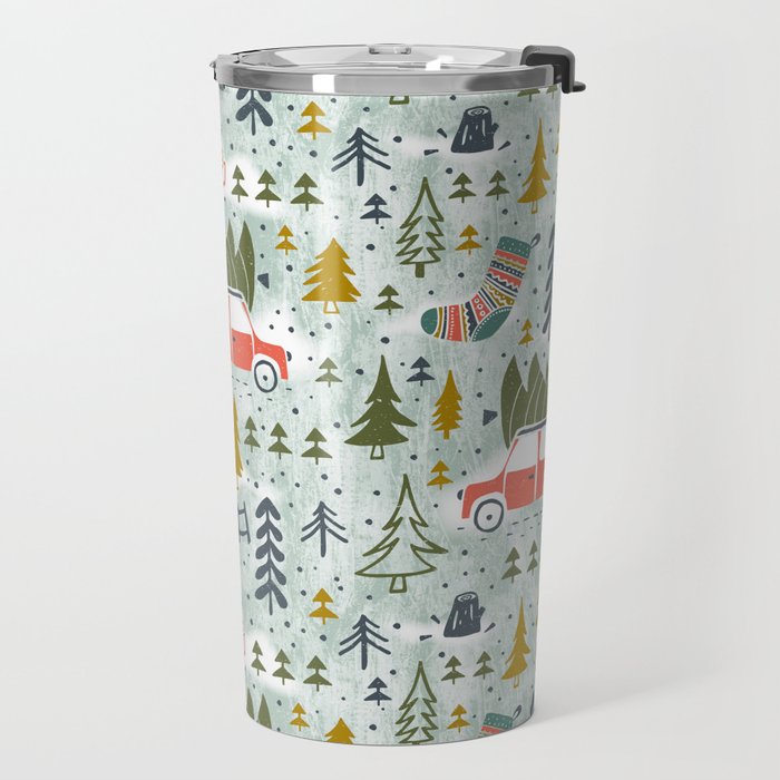 Home For The Holidays Blush Mint Christmas Travel Mug Gallery Image 2