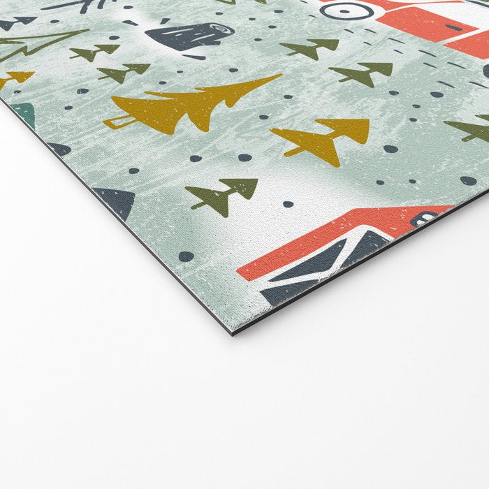 Home For The Holidays Blush Mint Christmas Welcome Mat Gallery Image 2