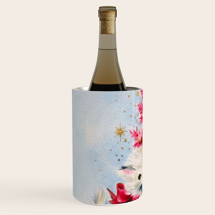 Retro Christmas, Vintage Christmas Kitten Wine Chiller Gallery Image 2