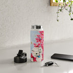 Retro Christmas, Vintage Christmas Kitten Water Bottle Gallery Image 4