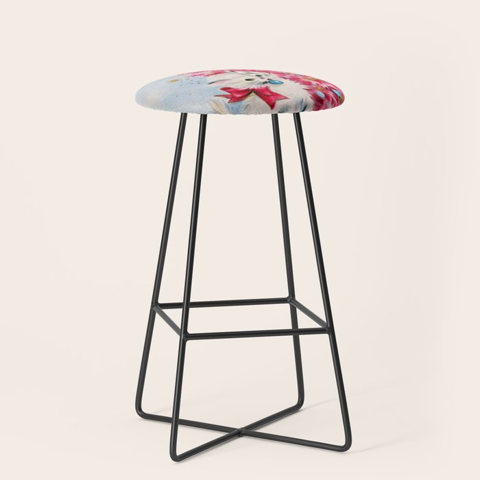 Retro Christmas, Vintage Christmas Kitten Stool Gallery Image 1