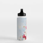Retro Christmas, Vintage Christmas Kitten Water Bottle Gallery Image 3
