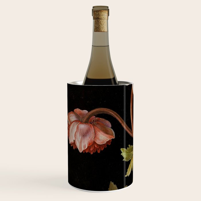 Peonies with a butterfly - Johann Christoph Bayer -1812- Antique Lifelike Botanical Nature Painting Wine Chiller Gallery Image 2