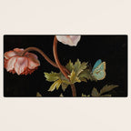 Peonies with a butterfly - Johann Christoph Bayer -1812- Antique Lifelike Botanical Nature Painting Desk Mat Gallery Image 3