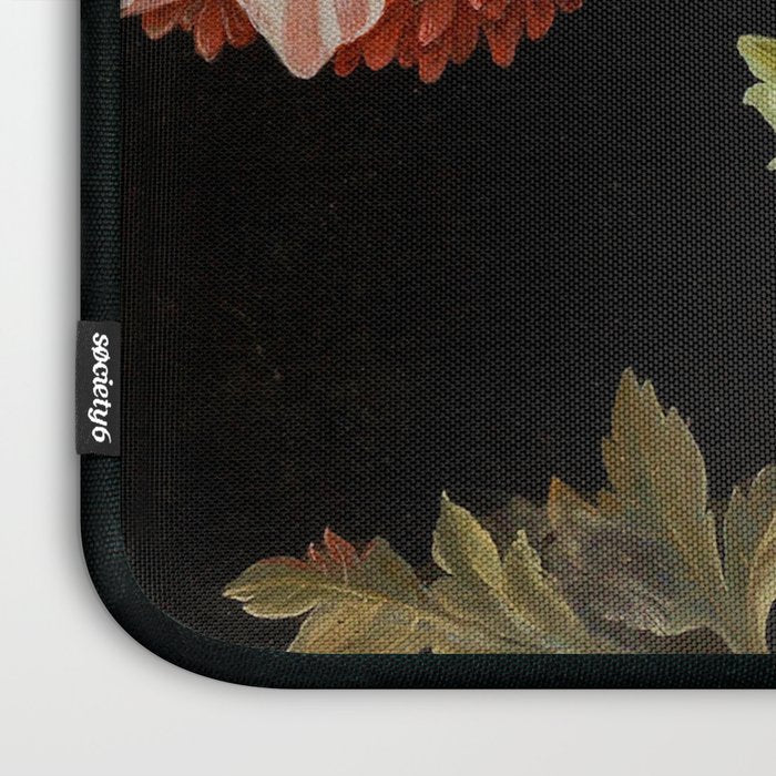 Peonies with a butterfly - Johann Christoph Bayer -1812- Antique Lifelike Botanical Nature Painting Laptop Sleeve Gallery Image 3