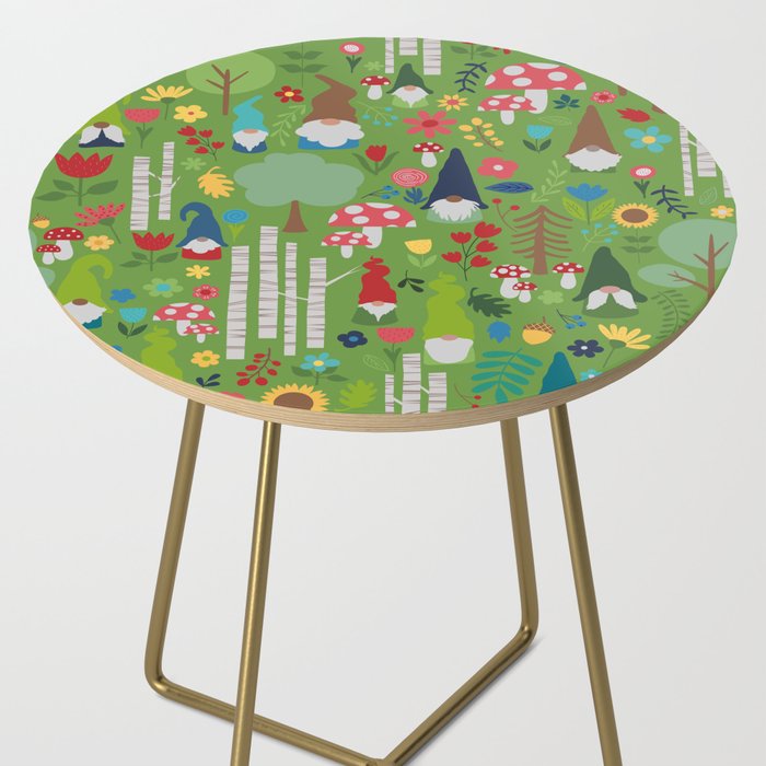 Gnomes In the Garden Green Side Table Gallery Image 2