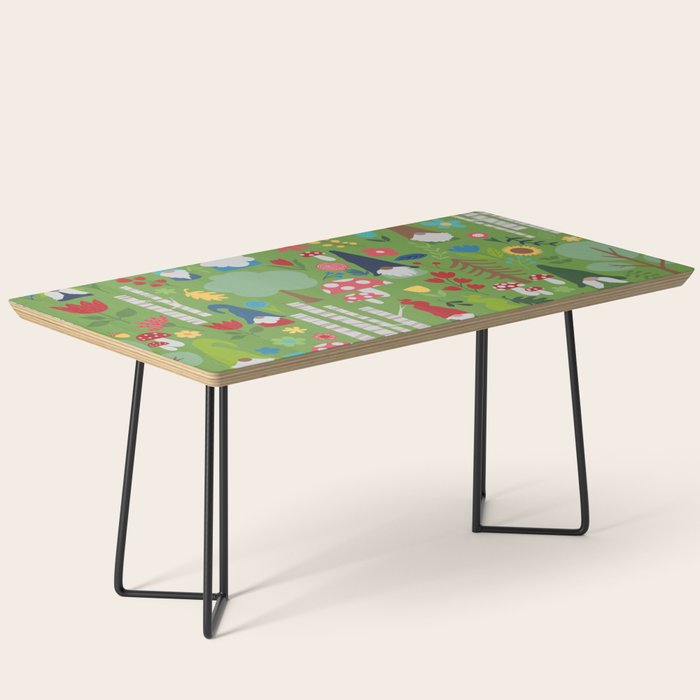 Gnomes In the Garden Green Coffee Table Gallery Image 1