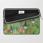 Gnomes In the Garden Green Laptop Sleeve Gallery Image 2
