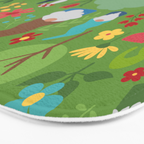 Gnomes In the Garden Green Bath Mat Gallery Image 3