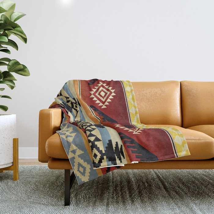 Thunderbird | Native American Pattern Throw Blanket Gallery Image 1