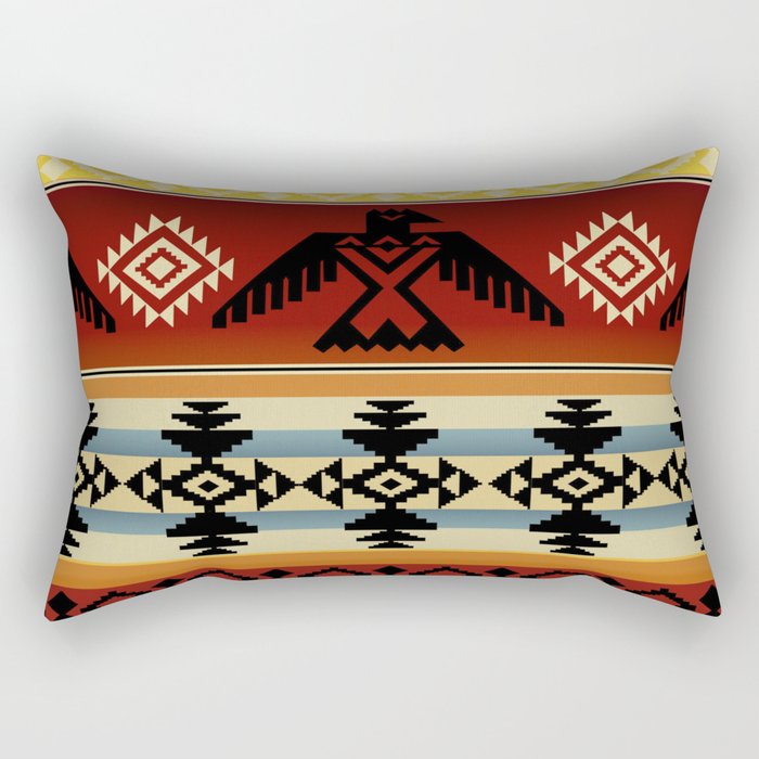 Thunderbird | Native American Pattern Rectangular Pillow Gallery Image 1