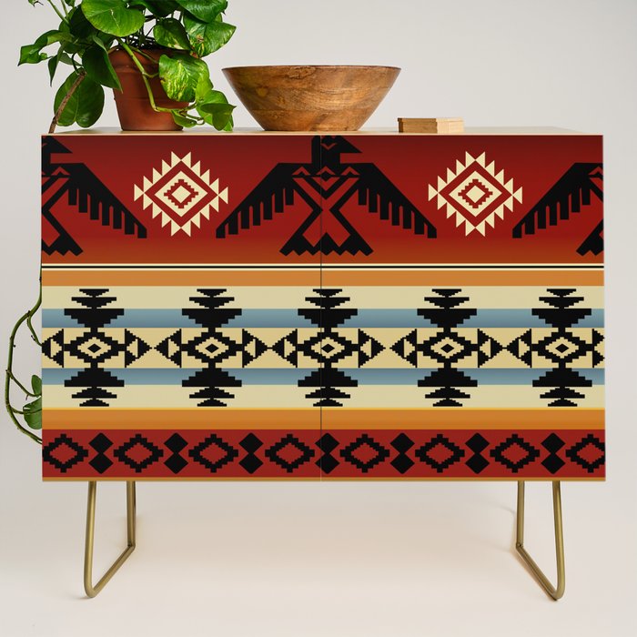 Thunderbird | Native American Pattern Credenza Gallery Image 1