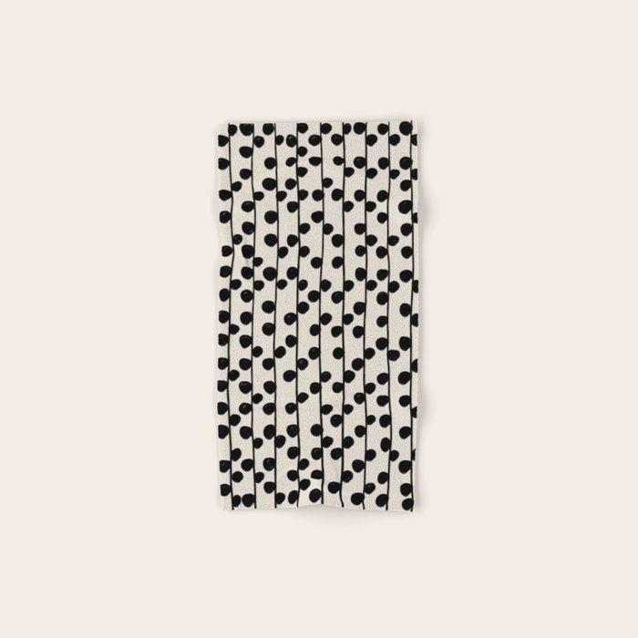 Dots / Black & White Pattern Towels Gallery Image 1