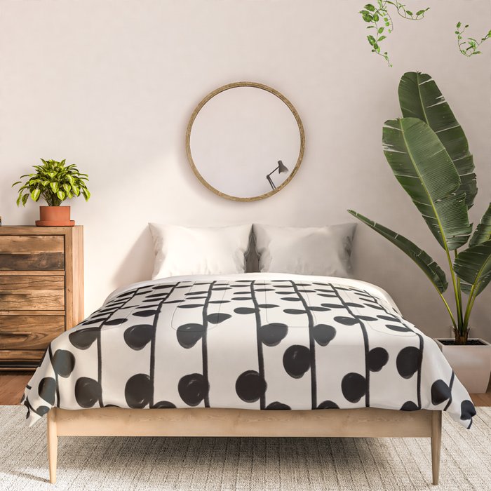 Dots / Black & White Pattern Comforter Gallery Image 3