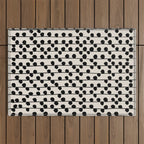 Dots / Black & White Pattern Outdoor Rug Gallery Image 1