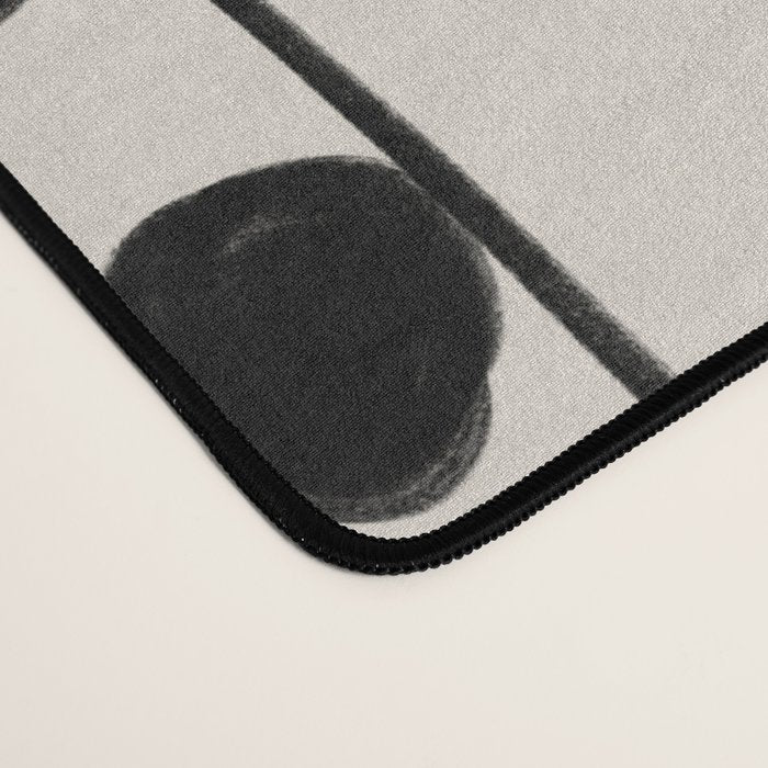 Dots / Black & White Pattern Desk Mat Gallery Image 4
