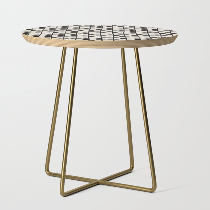 Dots / Black & White Pattern Side Table Gallery Image 1