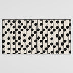 Dots / Black & White Pattern Desk Mat Gallery Image 3