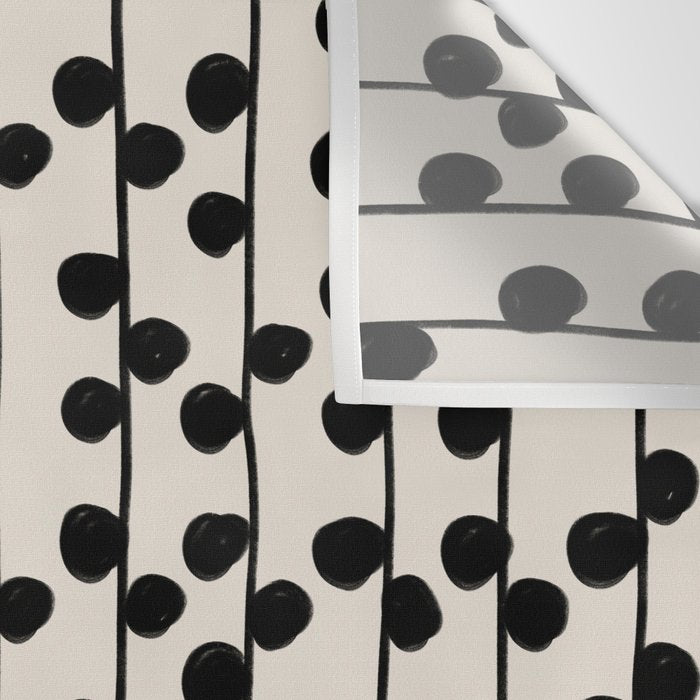 Dots / Black & White Pattern Wall Tapestry Gallery Image 3