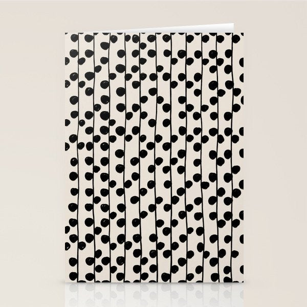 Dots / Black & White Pattern Stationery Card Gallery Image 2