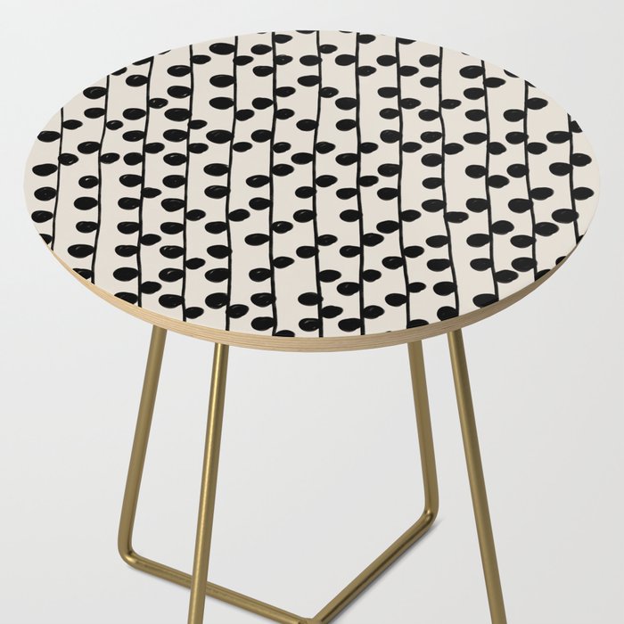 Dots / Black & White Pattern Side Table Gallery Image 2