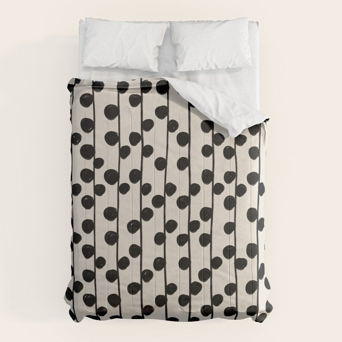 Dots / Black & White Pattern Comforter Gallery Image 6