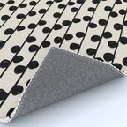 Dots / Black & White Pattern Rug Gallery Image 4