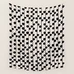Dots / Black & White Pattern Wall Tapestry Gallery Image 4