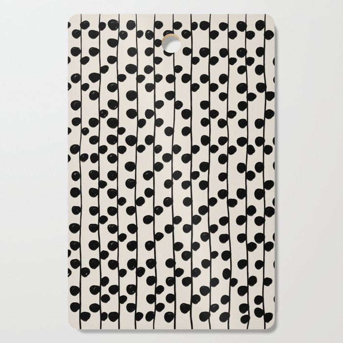 Dots / Black & White Pattern Cutting Board Gallery Image 1