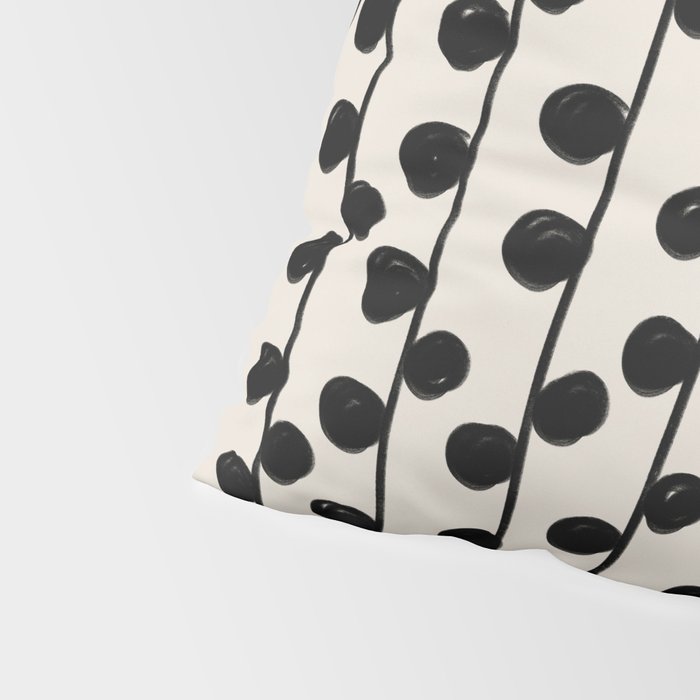 Dots / Black & White Pattern Pillow Sham Gallery Image 4