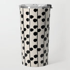 Dots / Black & White Pattern Travel Mug Gallery Image 2