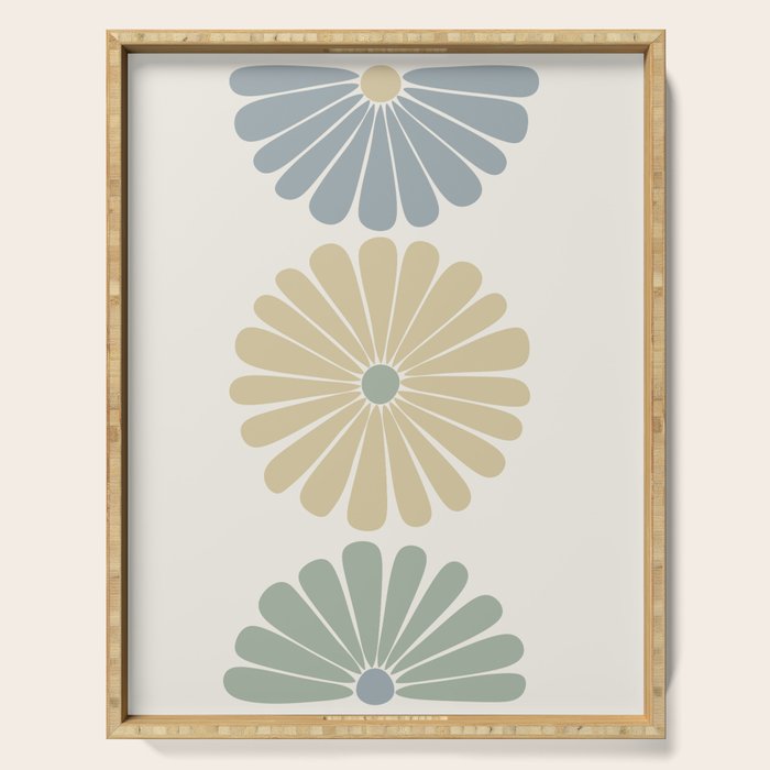Retro Summer Daisies II Serving Tray Gallery Image 1