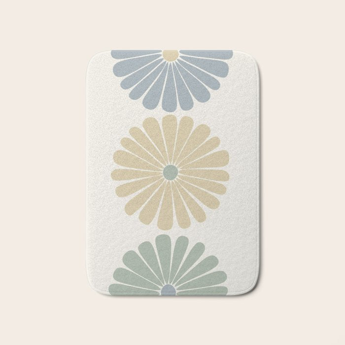 Retro Summer Daisies II Bath Mat Gallery Image 1