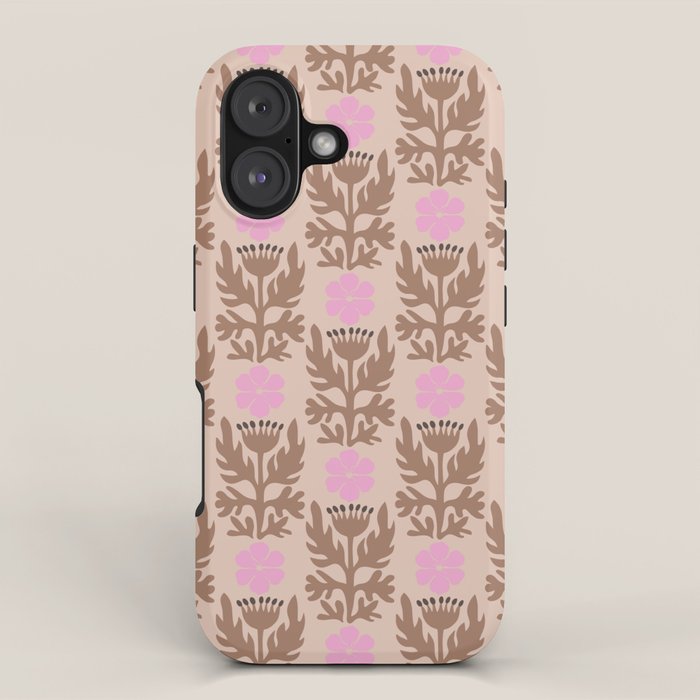 CELIE FLOWER PATCH Inspired by PANTONE 17 1230 Mocha Mousse iPhone Case Gallery Image 1