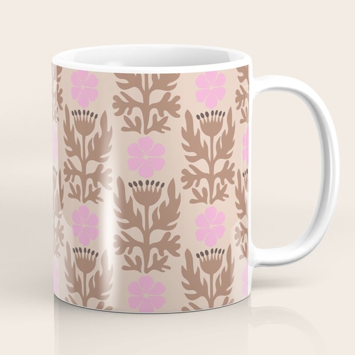 CELIE FLOWER PATCH Inspired by PANTONE 17 1230 Mocha Mousse Coffee Mug Gallery Image 1