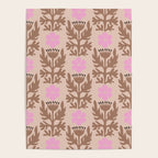 CELIE FLOWER PATCH Inspired by PANTONE 17 1230 Mocha Mousse Poster Gallery Image 4