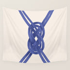 Nautical Knot Art Print  Minimalist Blue Rope Illustration Wall Tapestry Gallery Image 4