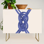 Nautical Knot Art Print  Minimalist Blue Rope Illustration Credenza Gallery Image 1