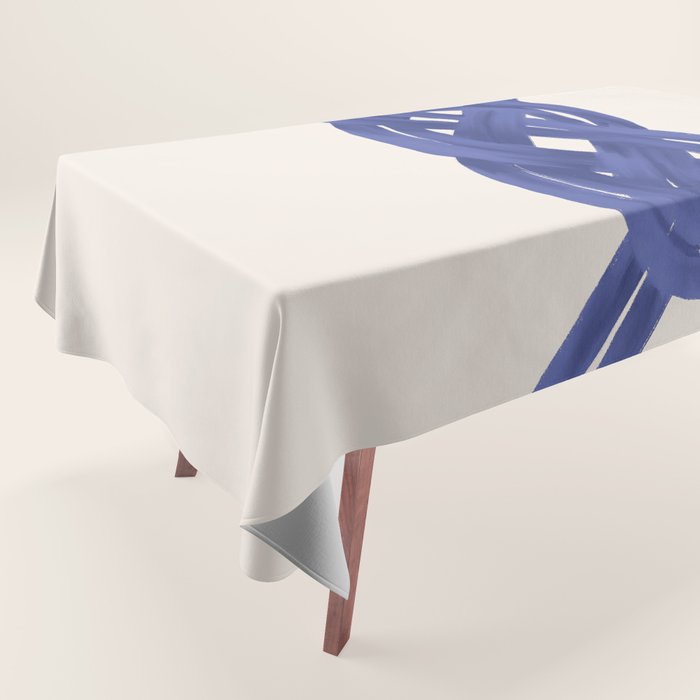 Nautical Knot Art Print  Minimalist Blue Rope Illustration Tablecloth Gallery Image 1