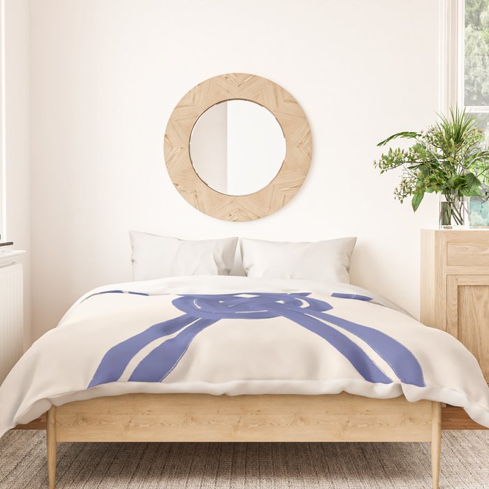 Nautical Knot Art Print  Minimalist Blue Rope Illustration Duvet Cover Gallery Image 3