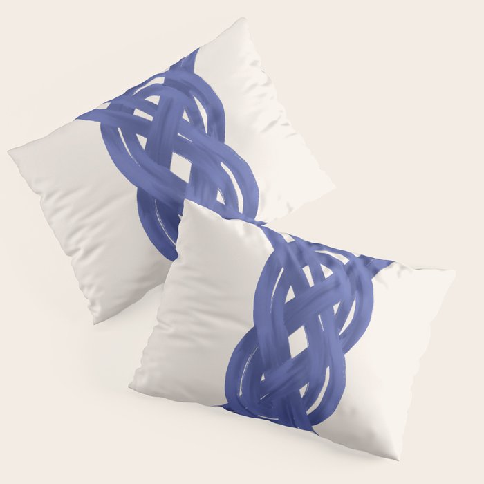 Nautical Knot Art Print  Minimalist Blue Rope Illustration Pillow Sham Gallery Image 3