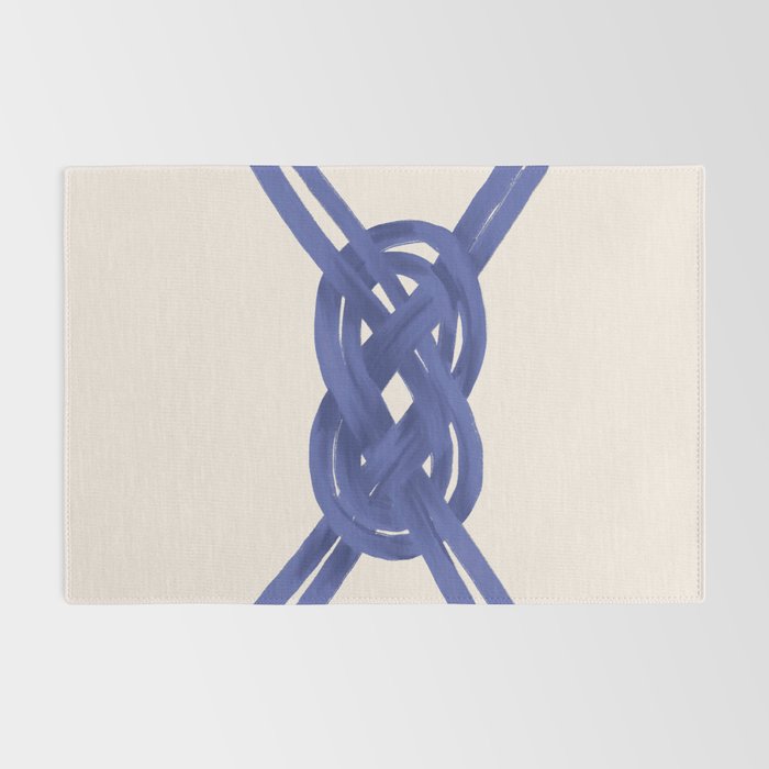Nautical Knot Art Print  Minimalist Blue Rope Illustration Rug Gallery Image 2