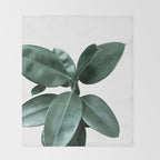 Rubber fig Plant Throw Blanket Gallery Image 2