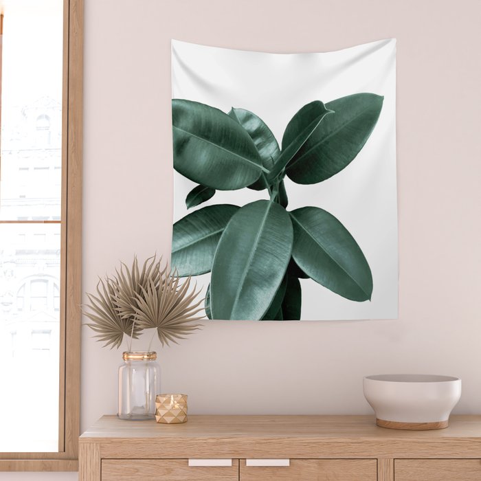 Rubber fig Plant Wall Tapestry Gallery Image 2