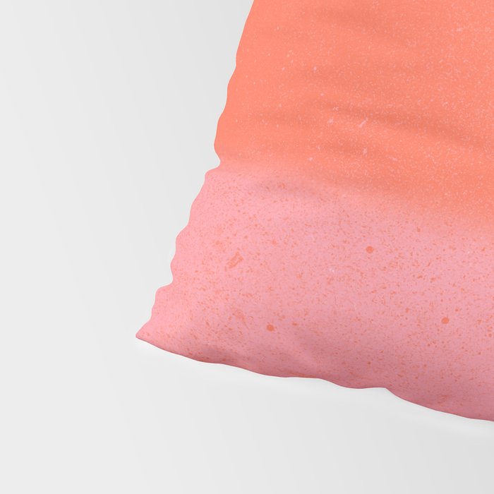 Color Block Coral Pink Peach Orange Abstract Modern Pillow Sham Gallery Image 4